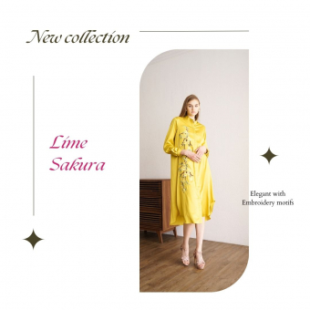 Flora Dress (Lime Sakura)